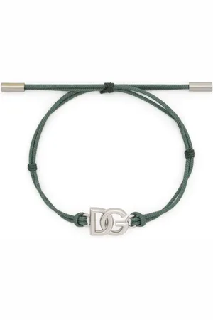 Dolce & Gabbana DG logo charm cord bracelet