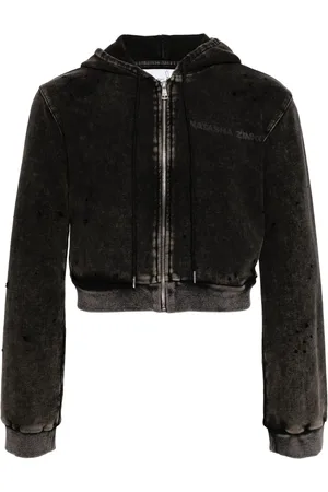 Natasha Zinko NZ logo-print cropped hoodie