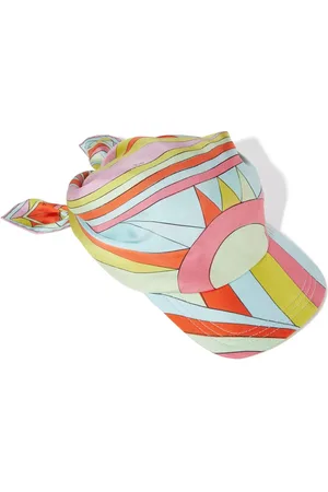 Puccini Iride-print silk visor hat