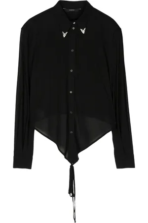 pushBUTTON Collar-detail strap-detail shirt