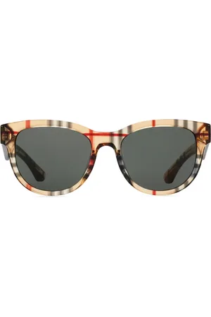 Burberry Vintage Check round-frame sunglasses
