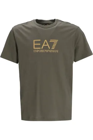 EA7 Logo-print cotton T-shirt
