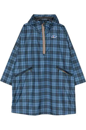 Maison Kitsuné Plaid-check hooded raincoat