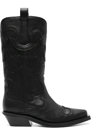 Ganni Panelled calf-length boots