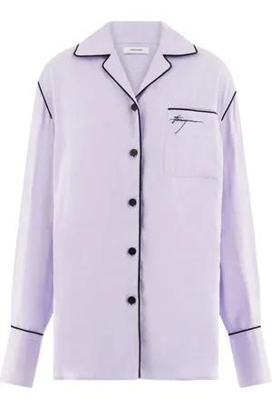 Salvatore Ferragamo Logo-embroidered pyjama shirt