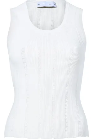 Proenza Schouler Perry compact pointelle rib knitted top
