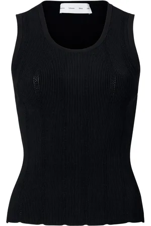 Proenza Schouler Perry compact pointelle rib knitted top