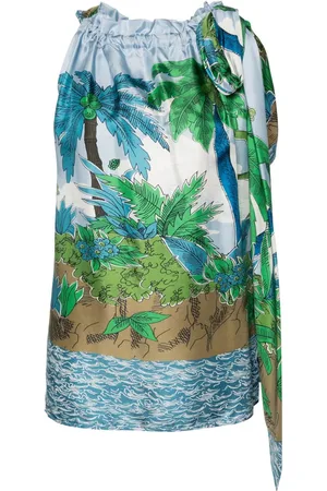P.A.R.O.S.H. Graphic-print silk blouse