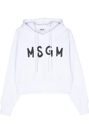 Msgm Logo-print cotton hoodie