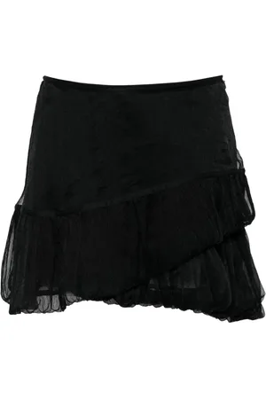 Kiko Kostadinov Lozen silk tiered miniskirt