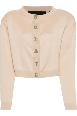 ROTATE Logo-lettering cardigan