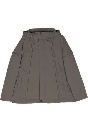 Issey Miyake Frame panelled hooded jacket