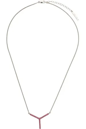 Y / PROJECT Mini Y glitter-detail necklace