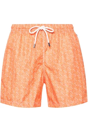FEDELI Madeira zig-pattern swim shorts
