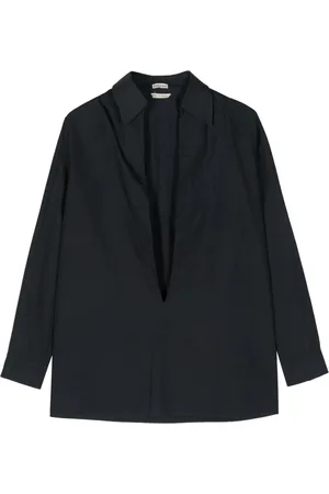 Hermès 1990-2000s plunging cotton shirt