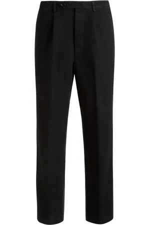 Bally Pleated cotton chino trousers