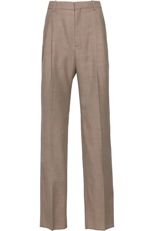 Saint Laurent Pleated wool tailored trousers