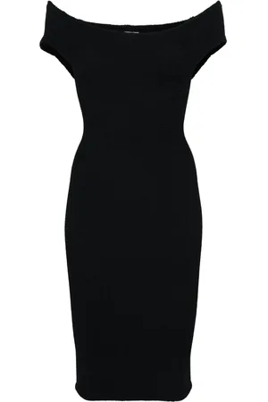Hunza G Grace crinkled-finish dress