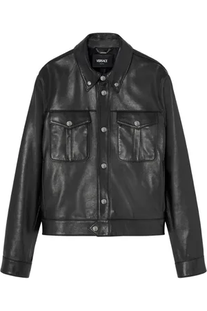 VERSACE Leather blouson jacket