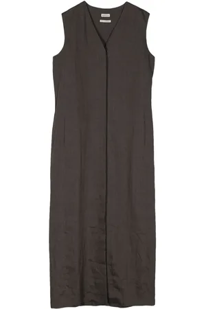Hermès 1990-2000s sleeveless linen dress