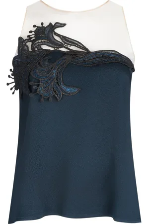 Silvia Tcherassi Brisa floral-appliqu?? blouse