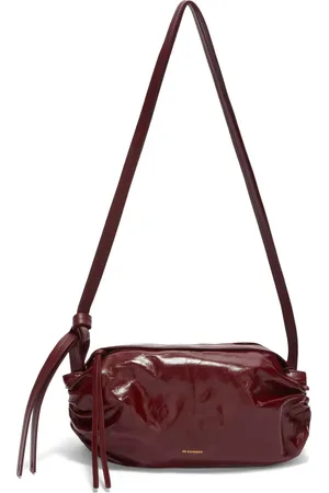 Jil Sander Logo-embossed leather crossbody bag