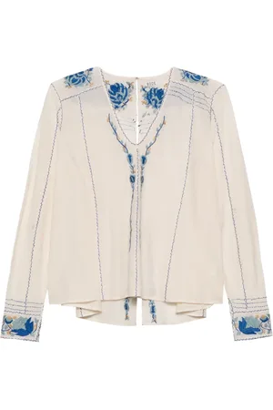 BODE Cornflower embroidered blouse