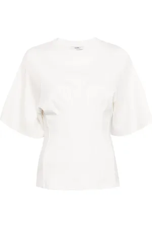 GOEN.J Ruched-detailing cotton T-shirt