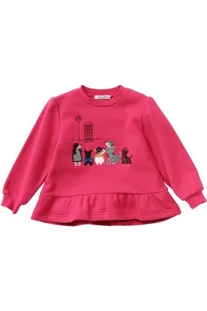 Familiar Dog-appliquéd cotton sweatshirt