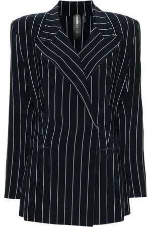 Norma Kamali Pinstripe double-breasted blazer