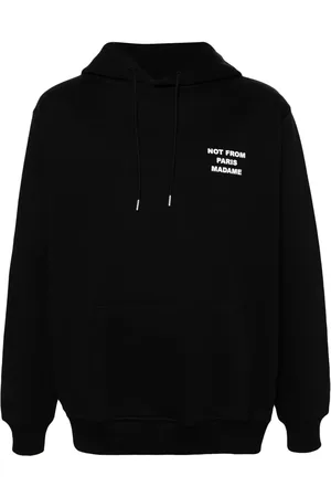 Drôle de Monsieur Slogan-print cotton hoodie