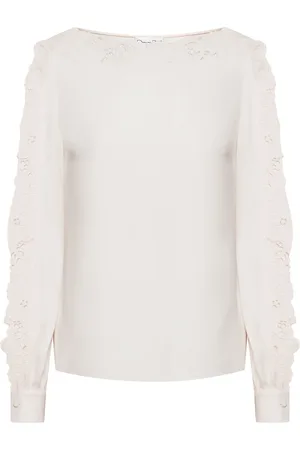 Oscar de la Renta Guipure-lace blouse