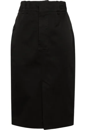 Saint Laurent Front-slit midi skirt