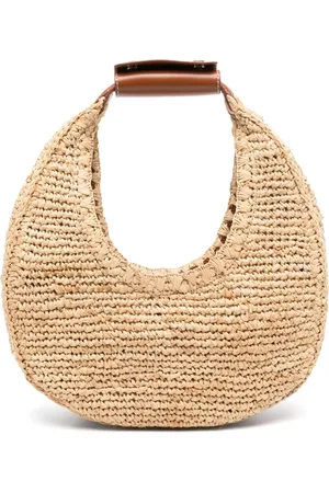 Staud Moon raffia tote bag
