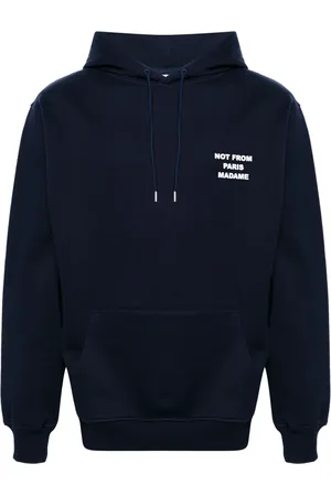 Drôle de Monsieur Slogan-print cotton hoodie