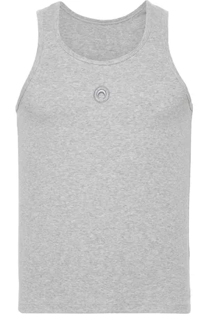 Marine Serre Crescent Moon-embroidered tank top