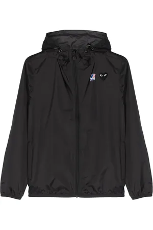 Comme des Garçons X K-Way zipped hooded jacket