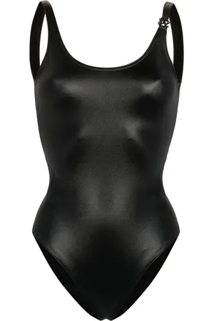 Palm Angels Monogram-plaque swimsuit