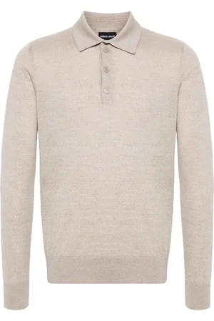 Giorgio Armani Long-sleeve wool polo shirt