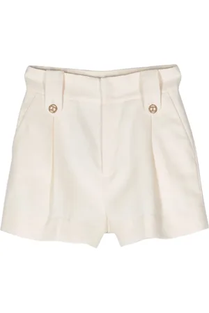 Twin-Set Pleat-detail twill shorts