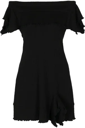 GOEN.J Off-shoulder ruffle-trim mini dress