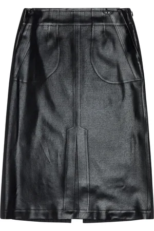Diesel O-Rion faux-leather midi skirt