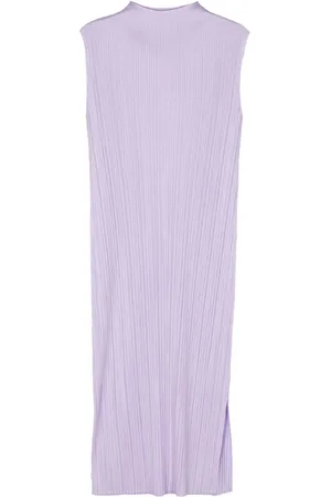PLEATS PLEASE ISSEY MIYAKE Mock-neck plissé midi dress