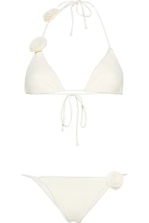 LA REVECHE Ashar floral-appliqu?? bikini set