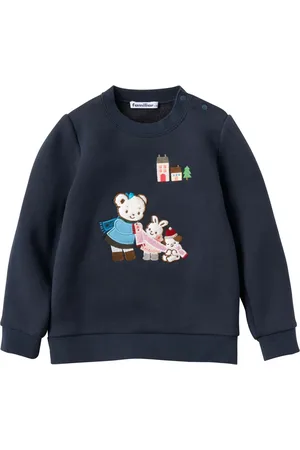 Familiar Bear-appliqu??d cotton sweatshirt
