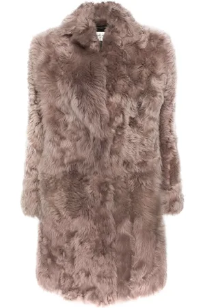 Saint Laurent Single-breasted shearling jacket