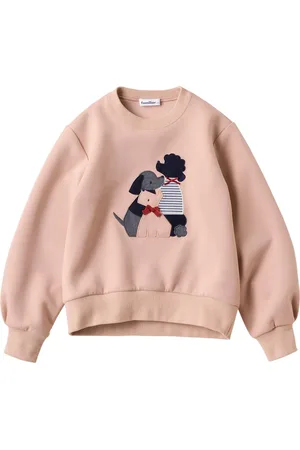 Familiar Dog-appliqu?? jersey sweatshirt
