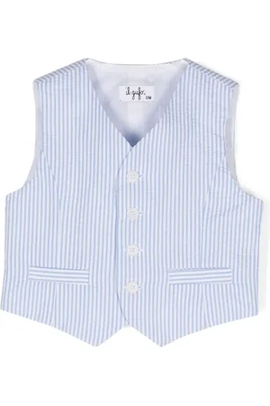 Il gufo Striped seersucker waistcoat