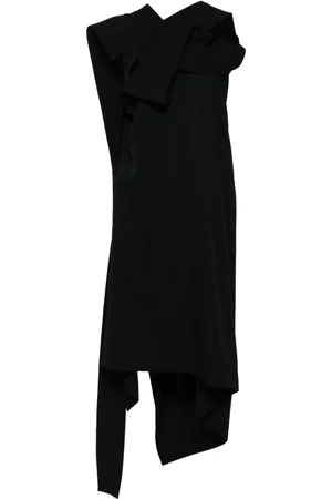 YOHJI YAMAMOTO Asymmetric wool midi dress
