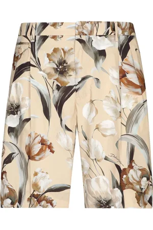 Dolce & Gabbana Floral-print silk Bermuda shorts